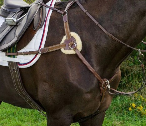 Henri de Rivel Pro 5 Point Elastic Breastplate Martingale with Running Attachment