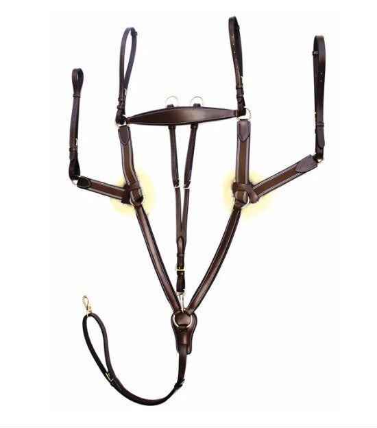Henri de Rivel Pro 5 Point Elastic Breastplate Martingale with Running Attachment